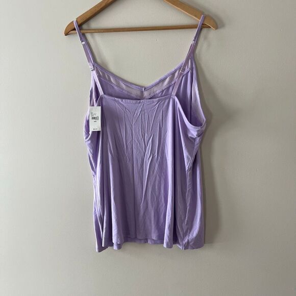 NWT lane Bryant purple lavender tank top plus size 18/20 mesh trim cami - Picture 3 of 6